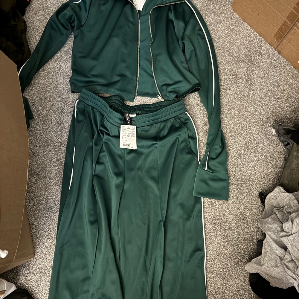 H&M Green Tracksuit Set